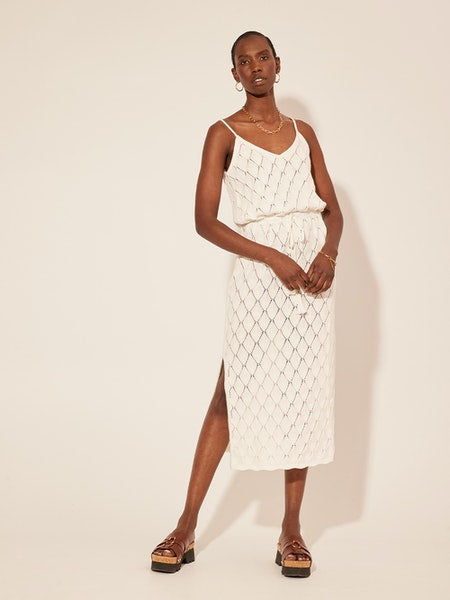 Kivari Claudia Strappy Knit Dress - Cream