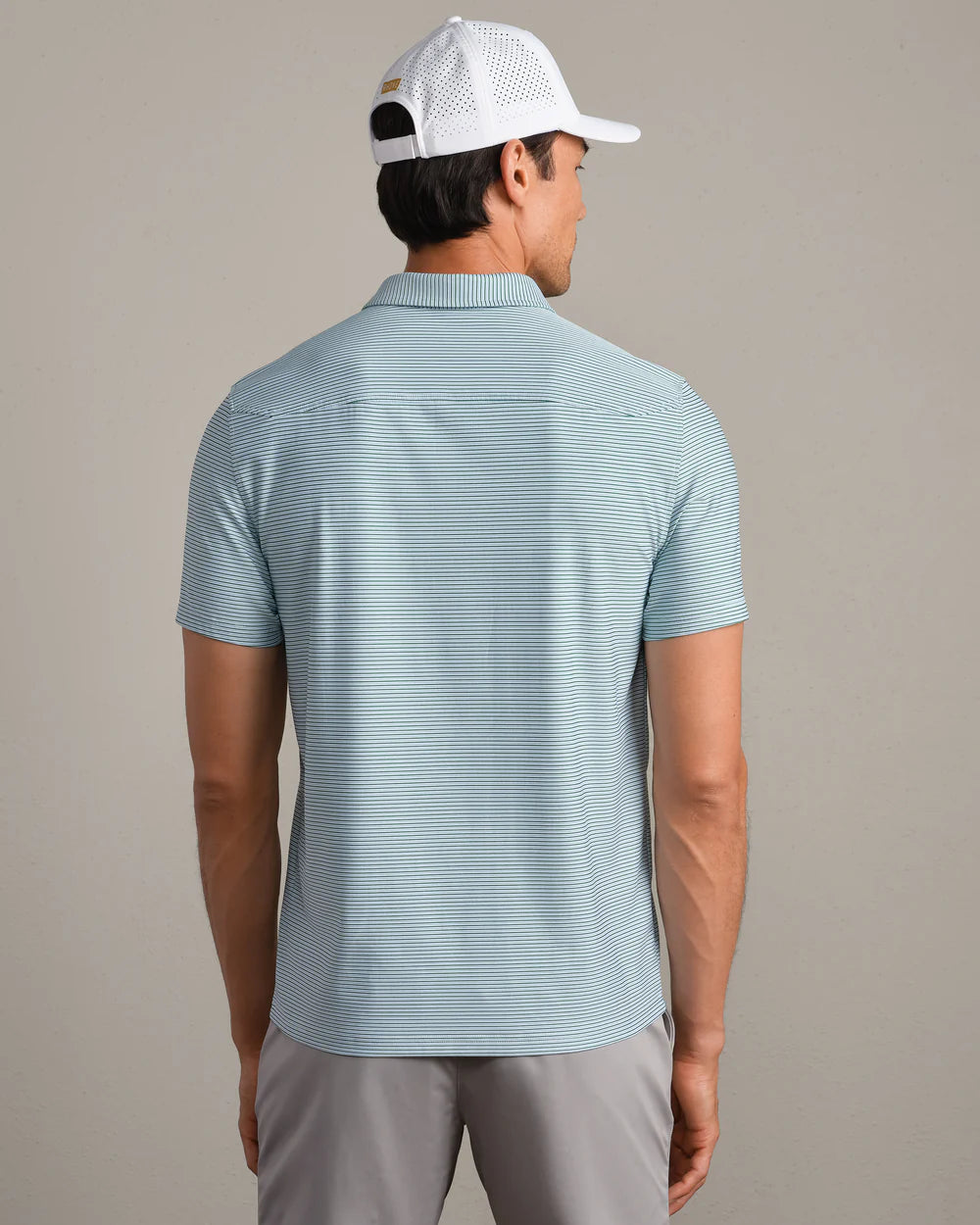 Rhone Apparel Commuter Polo - Fern Green Stripe