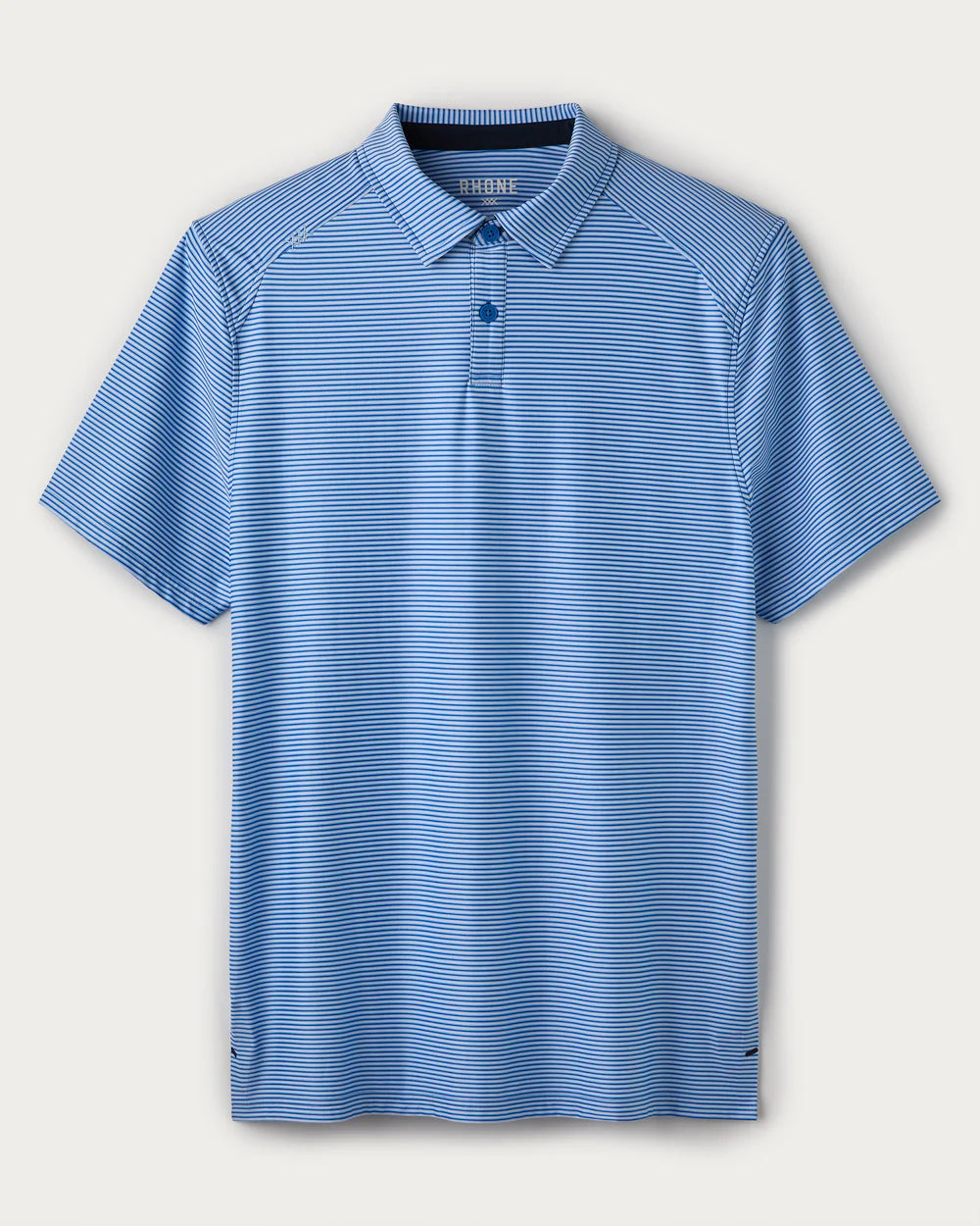 Rhone Apparel Commuter Polo - Bright Sapphire Double Stripe