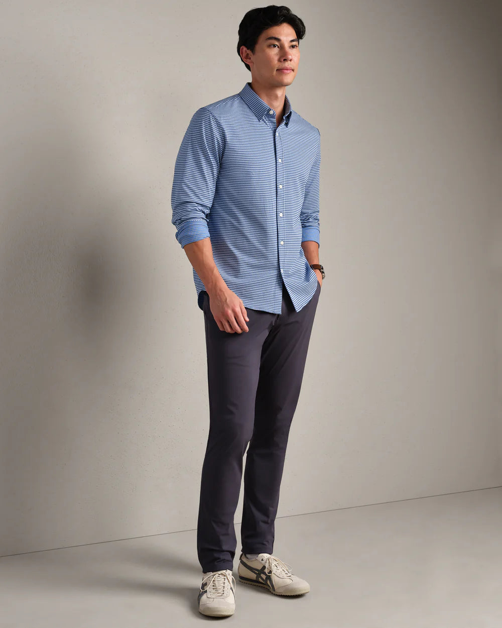 Rhone Apparel Commuter Shirt- Classic fit- Navy Gingham