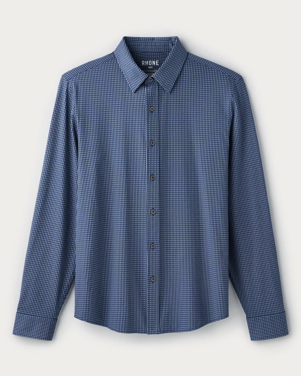 Rhone Apparel Commuter Shirt- Classic Fit- Navy/ Gray Gingham