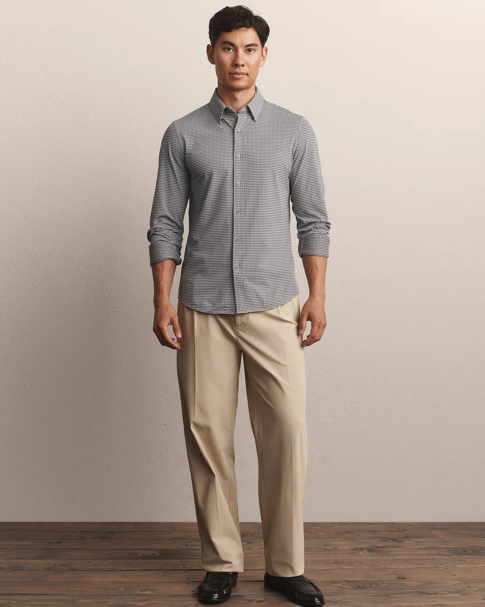 Rhone Apparel Commuter Shirt- Classic Fit- Brown Gingham
