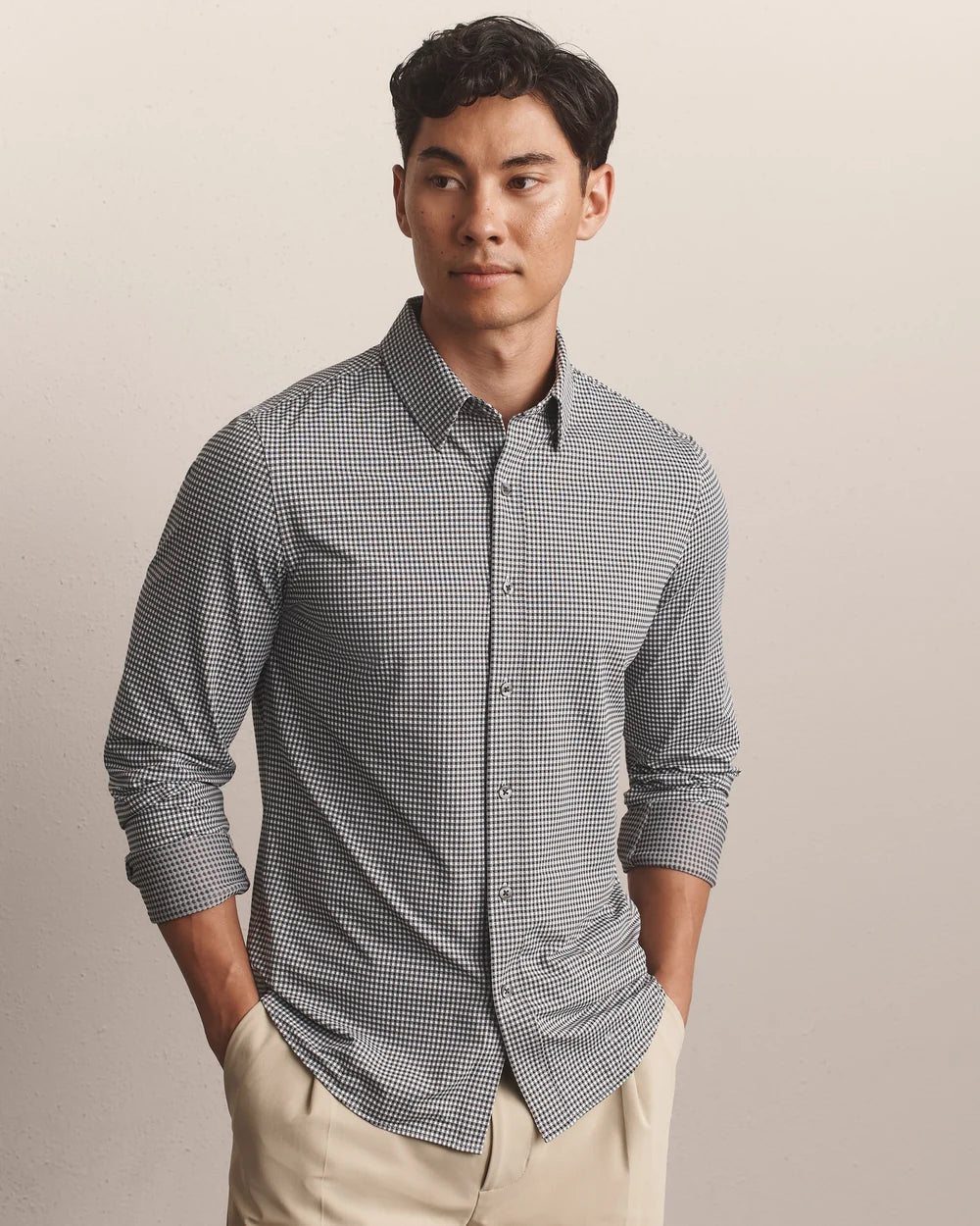 Rhone Apparel Commuter Shirt- Classic Fit- Brown Gingham
