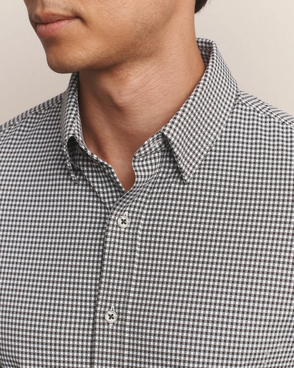 Rhone Apparel Commuter Shirt- Classic Fit- Brown Gingham
