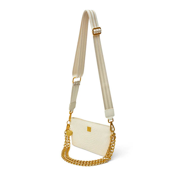 Think Royln Almost Famous- Cream Python Leather