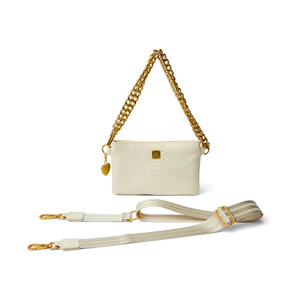 Think Royln Almost Famous- Cream Python Leather