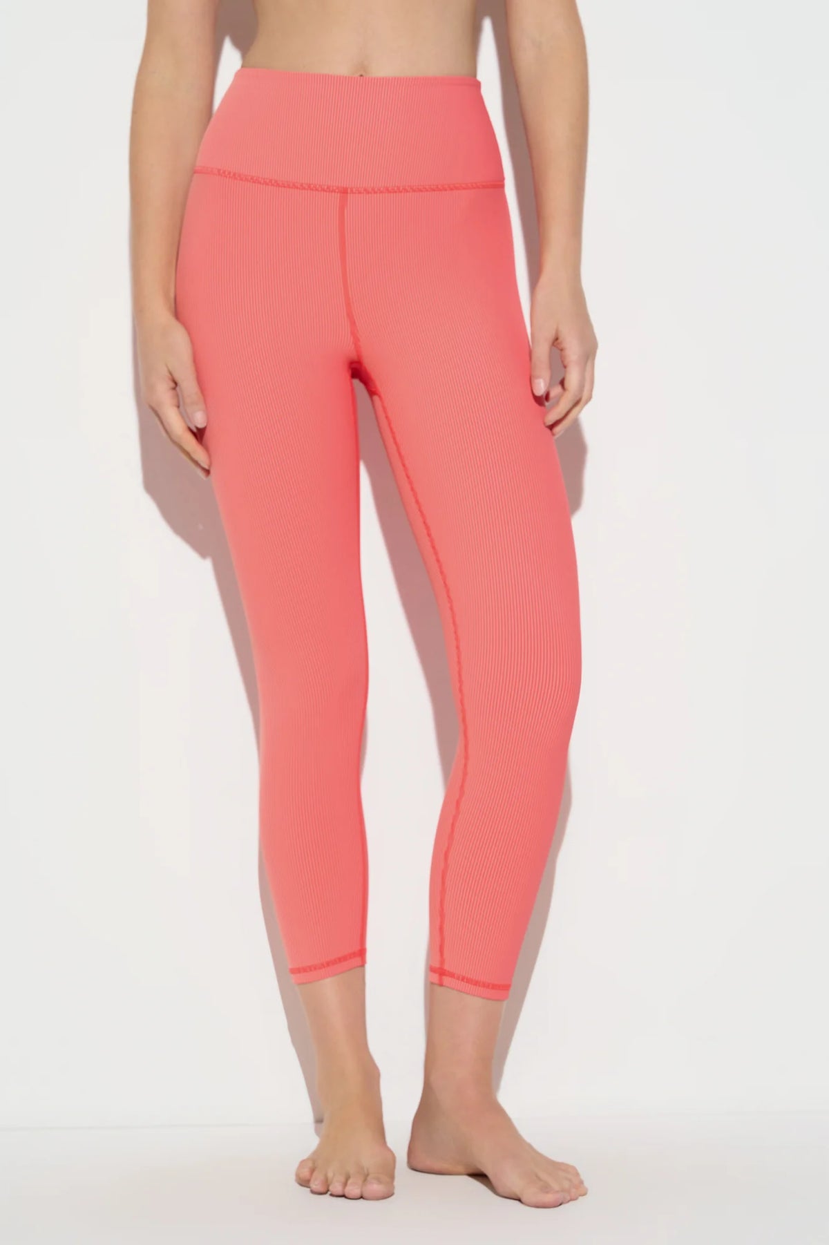 Spiritual Gangster Auralight Crop Legging - Sunset Red