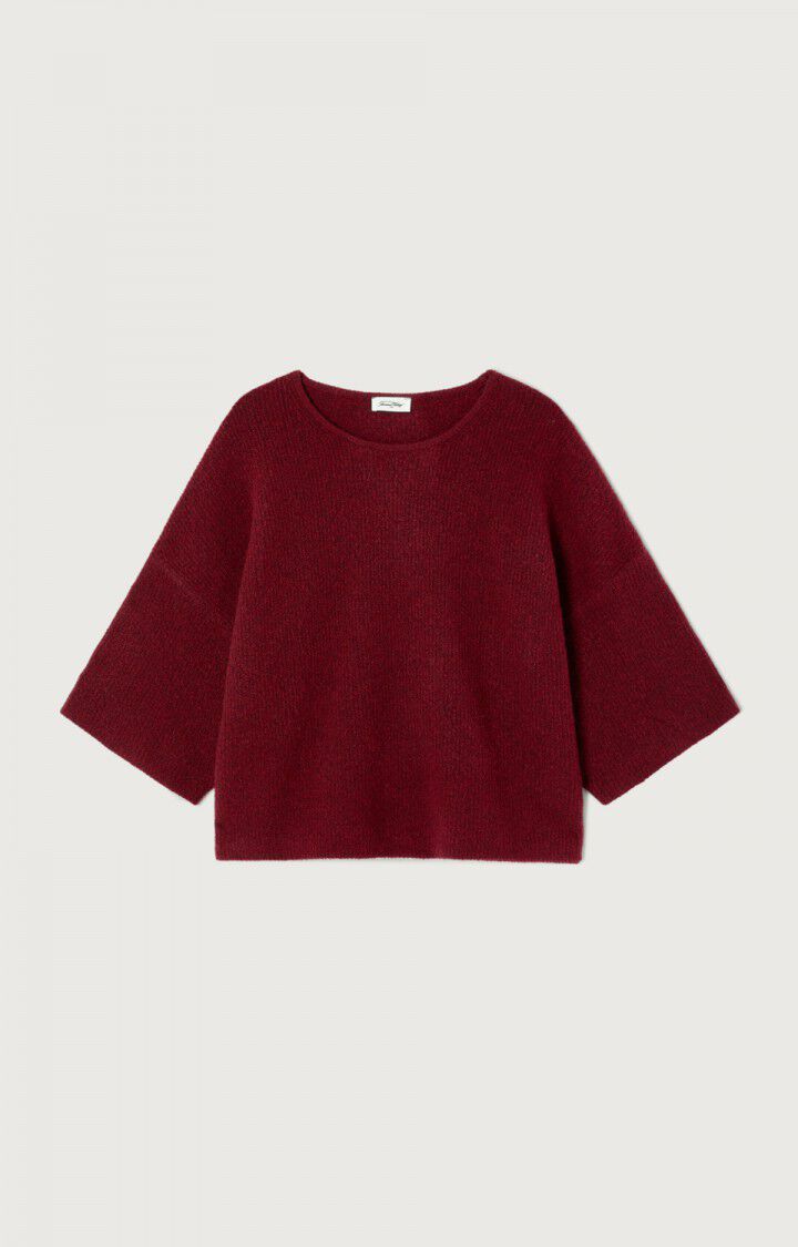 American Vintage Womens Damsville Sweater- Cherry Marbled
