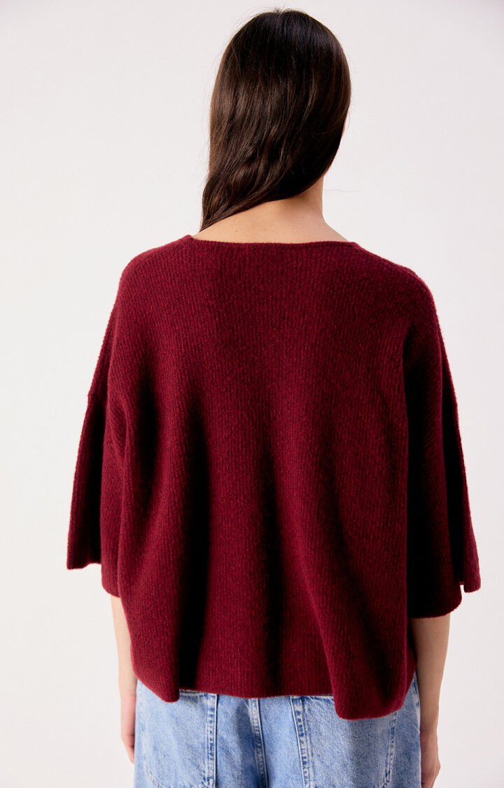 American Vintage Womens Damsville Sweater- Cherry Marbled