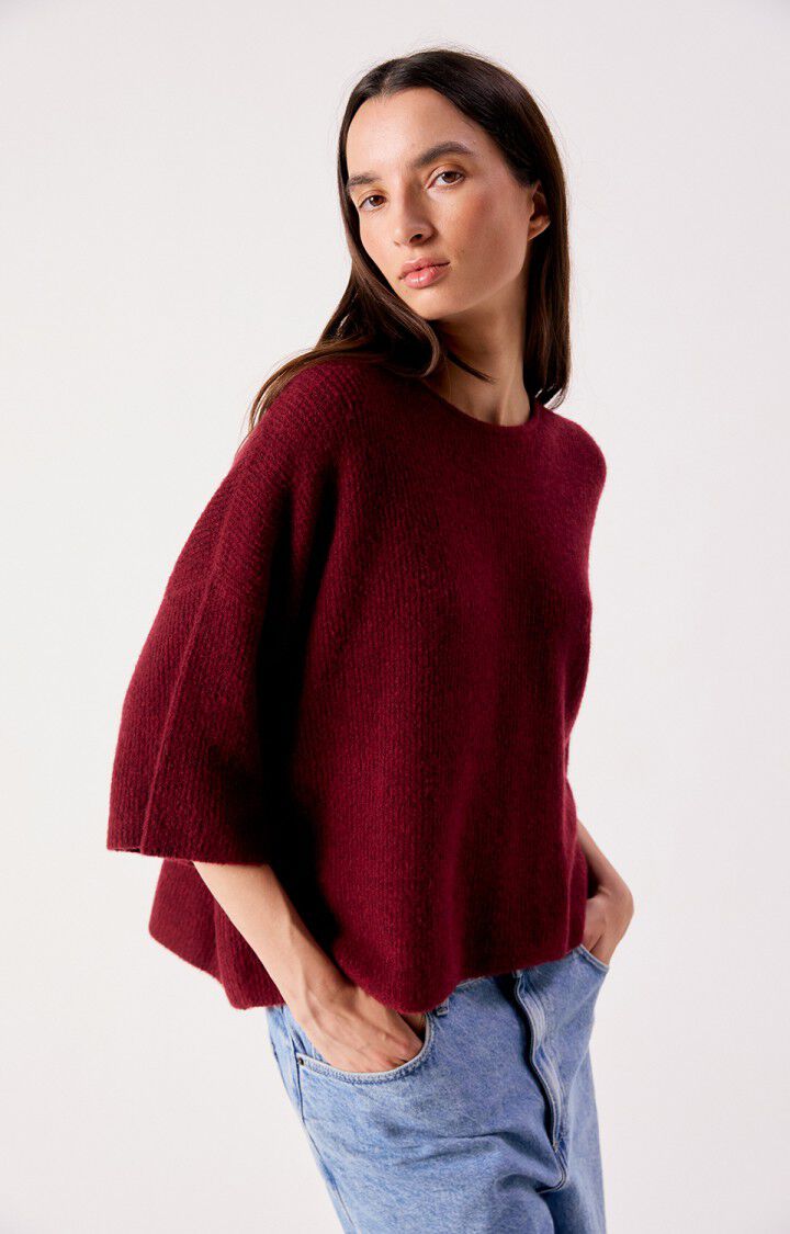 American Vintage Womens Damsville Sweater- Cherry Marbled