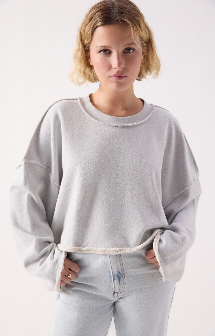 American Vintage Womens Dantown Sweatshirt- Sky Blue Melange