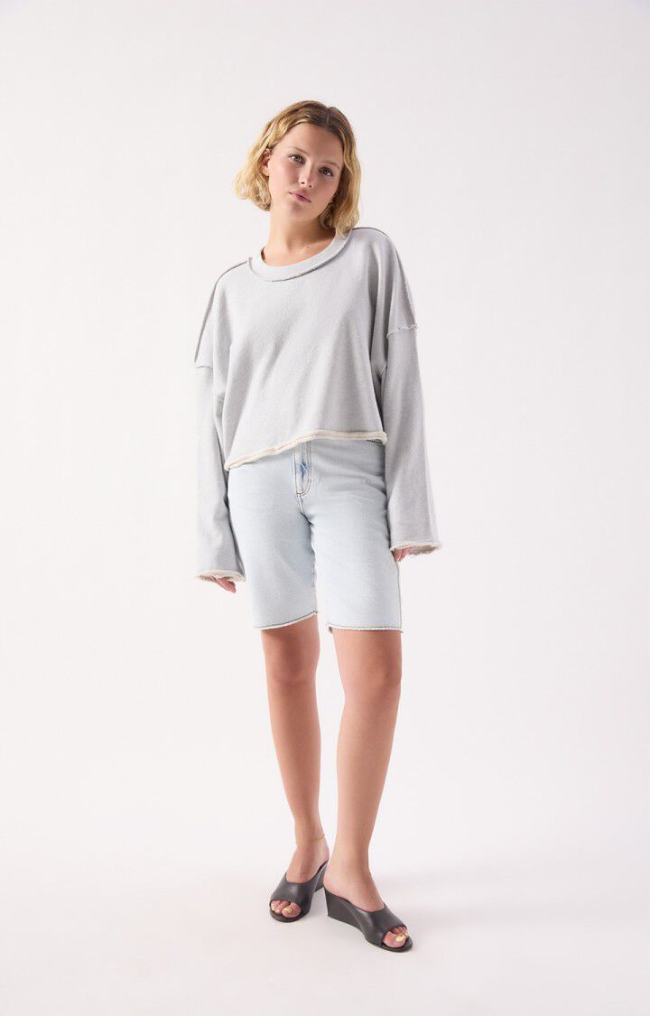 American Vintage Womens Dantown Sweatshirt- Sky Blue Melange