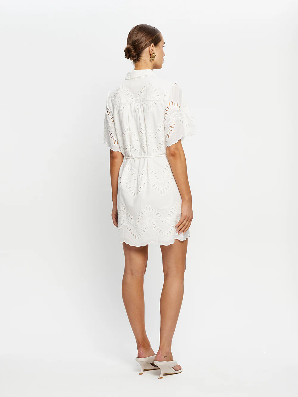 Kivari Danielle Mini Shirt Dress - Ivory