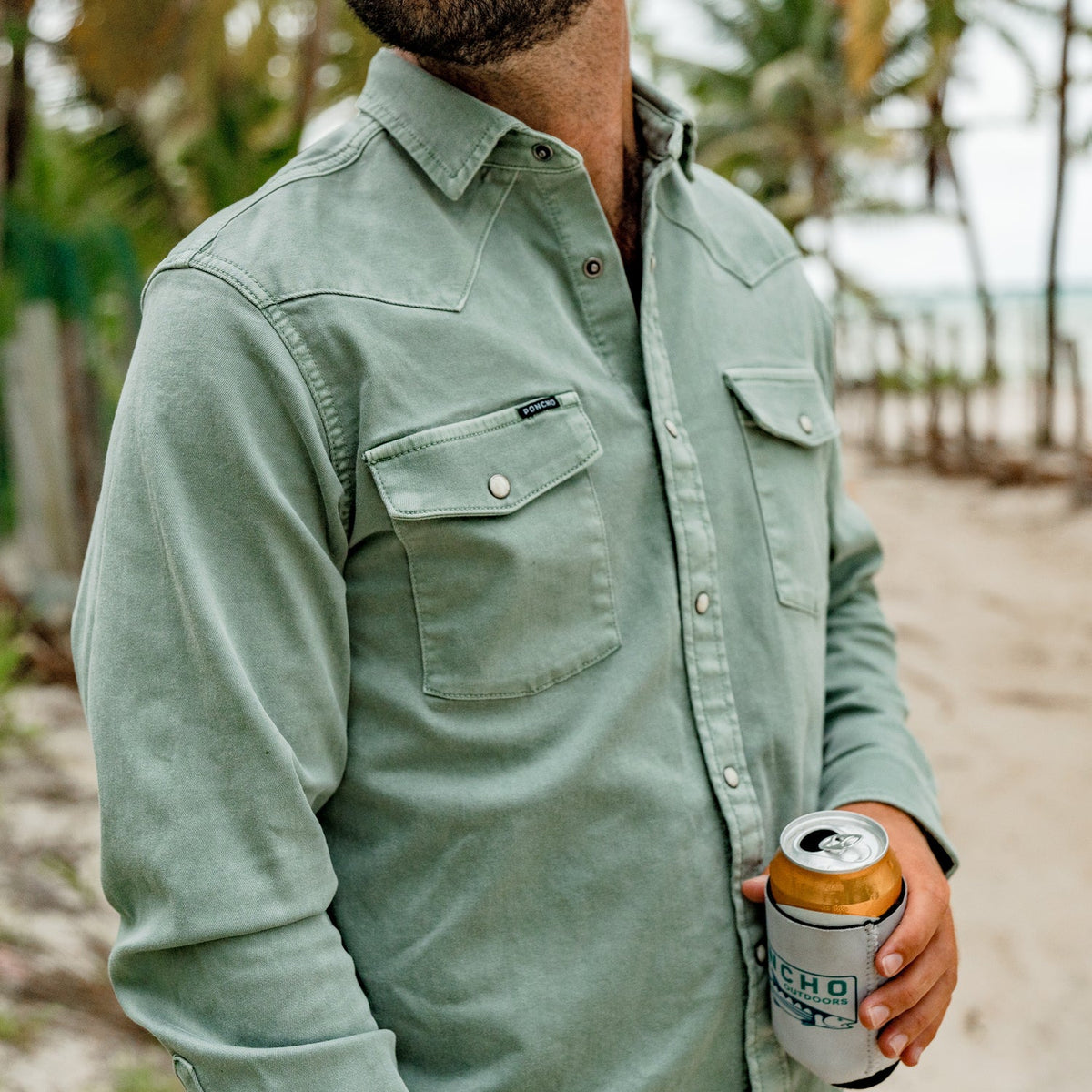 PONCHO Denim Long Sleeve Shirt - The Ventura