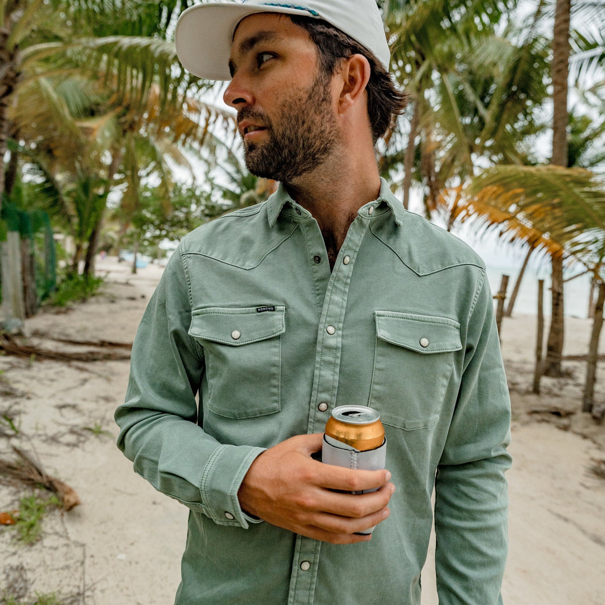 PONCHO Denim Long Sleeve Shirt - The Ventura