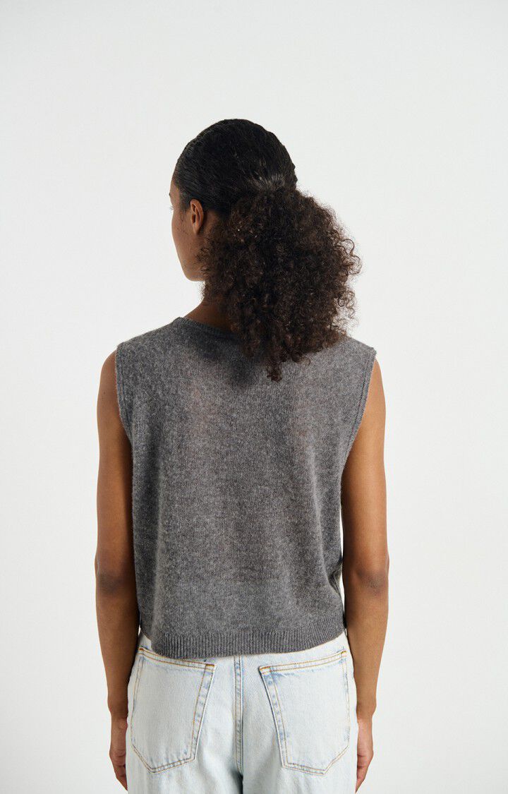 American Vintage Sleeveless Jumper Dumy - Dark Grey Melange