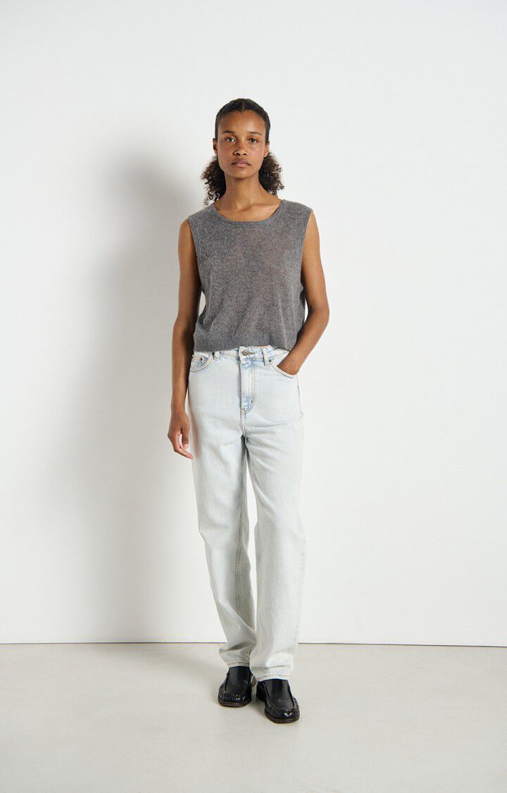 American Vintage Sleeveless Jumper Dumy - Dark Grey Melange