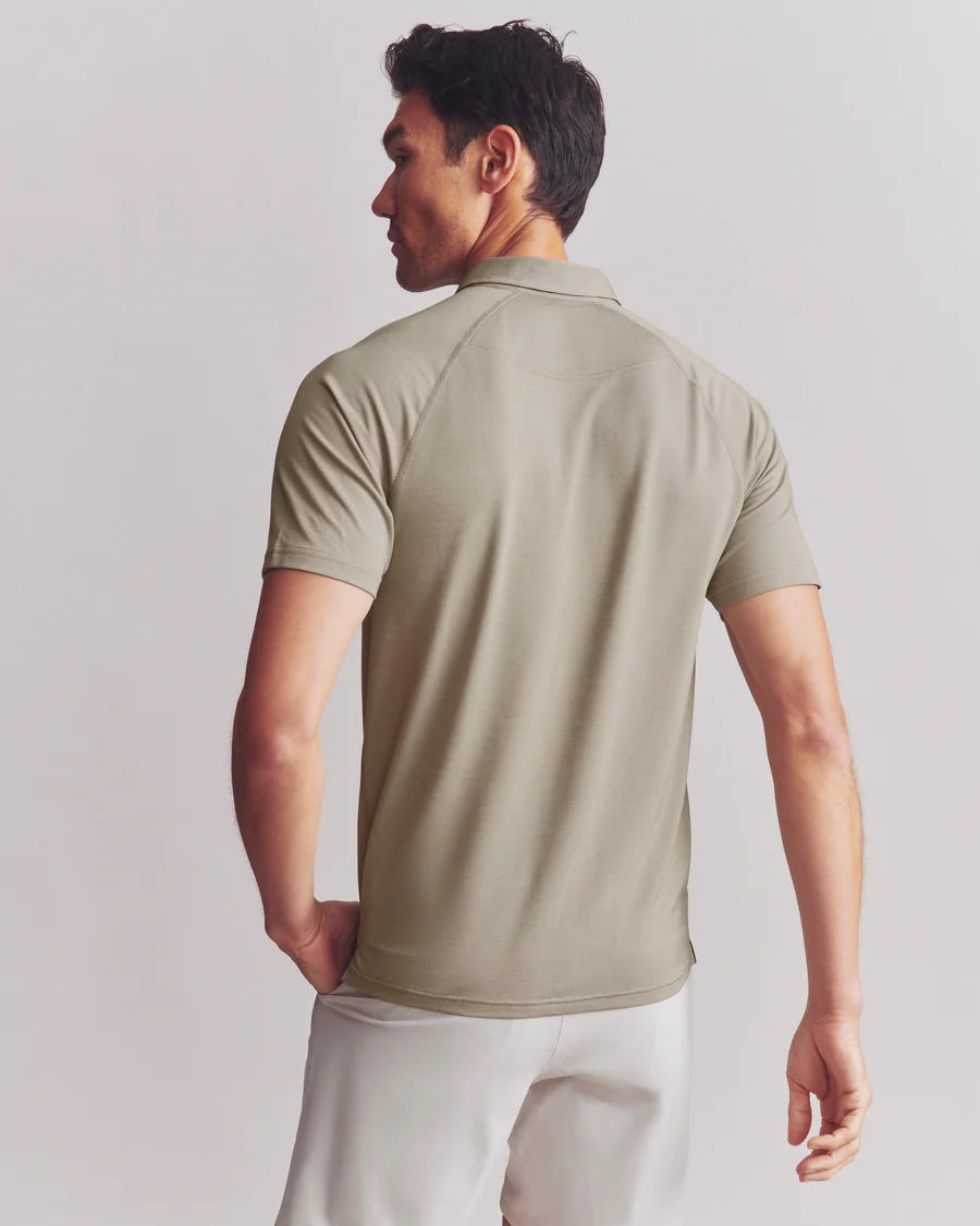 Rhone Apparel Delta Pique Polo - Seagrass Green/ Olivine