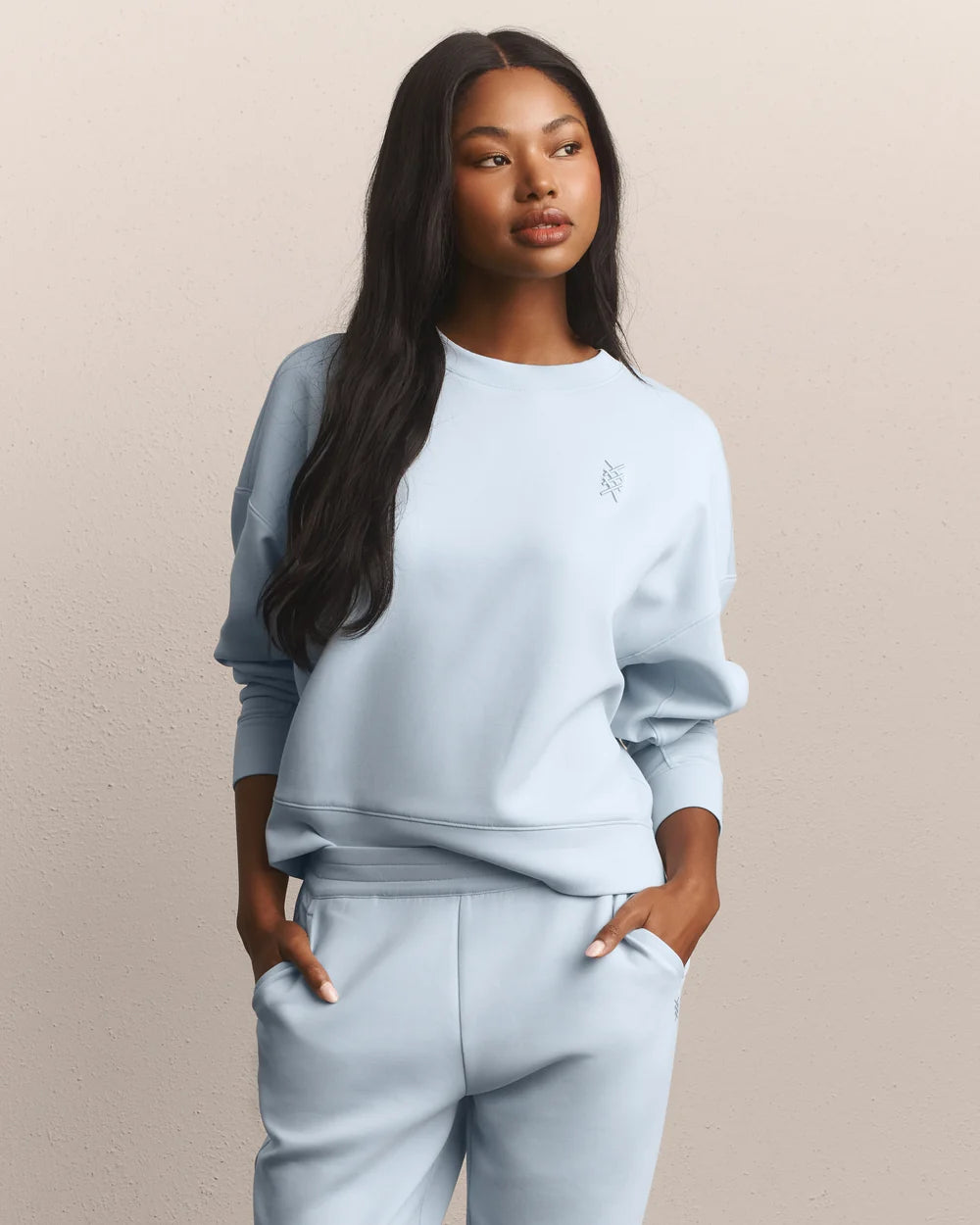 Rhone Apparel DreamGlow Crew Neck- Frost Blue