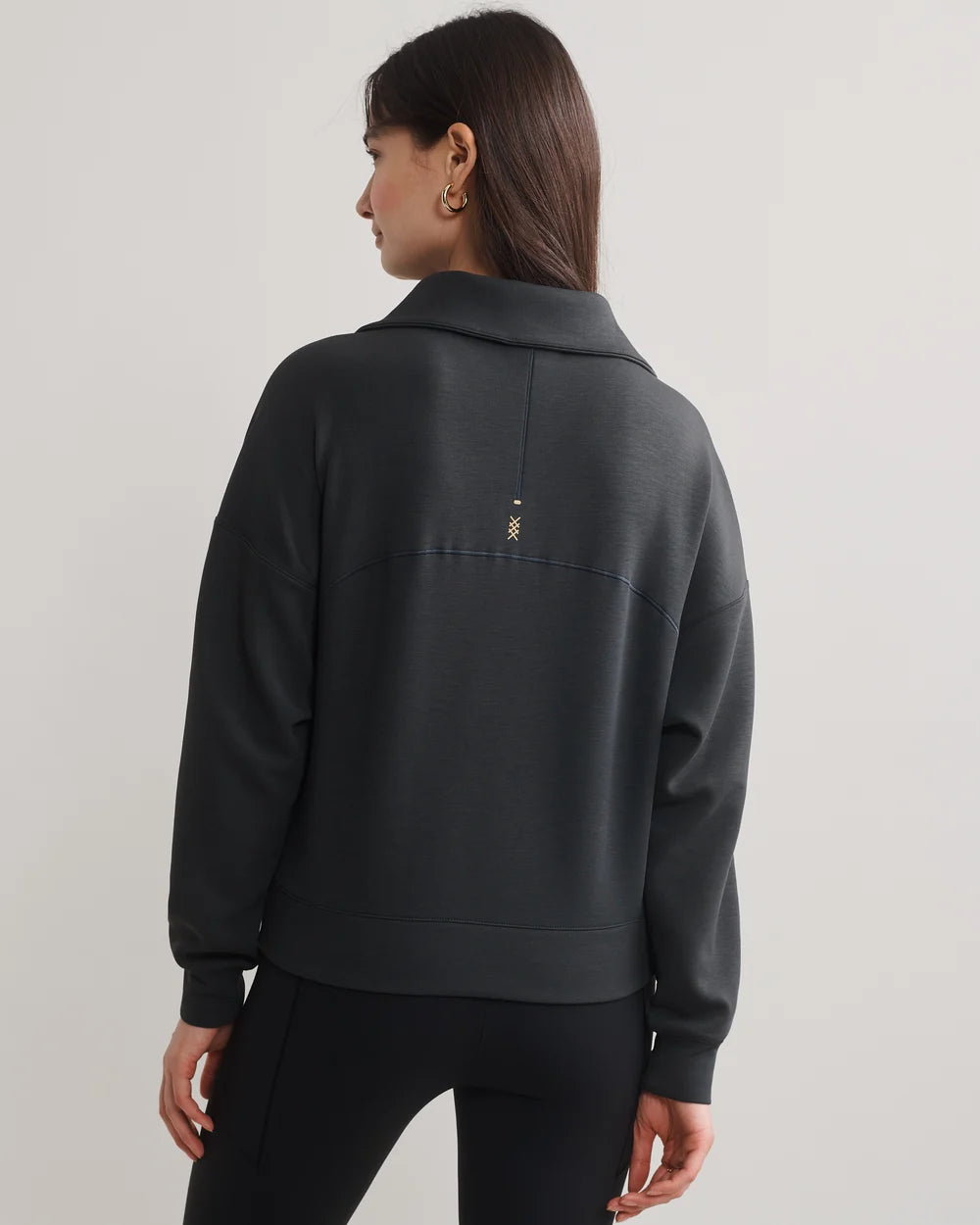 Rhone Apparel DreamGlow 1/2 Zip- Pure Black Heather