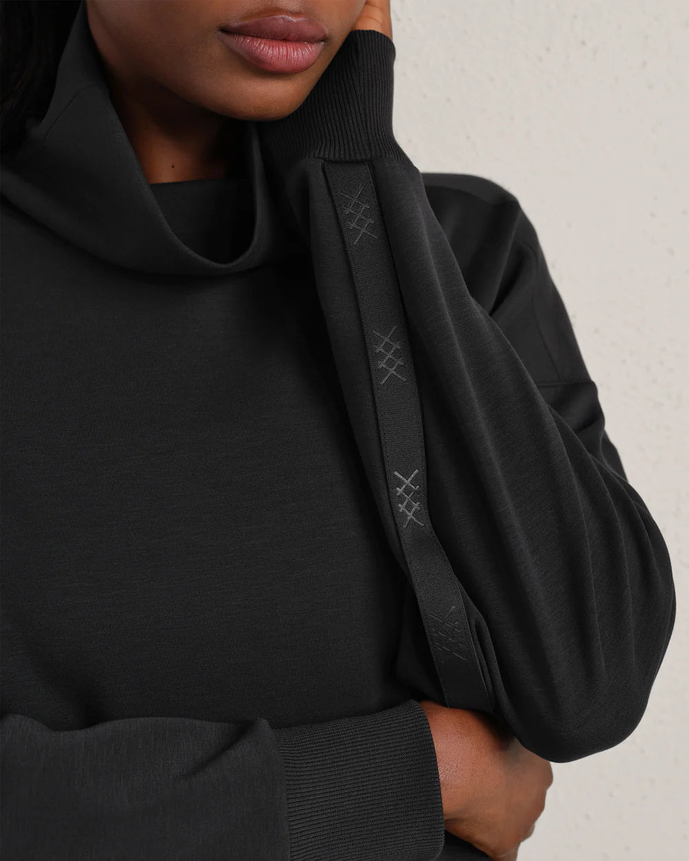 Rhone Apparel Dreamglow Mock Neck - Pure Black Heather