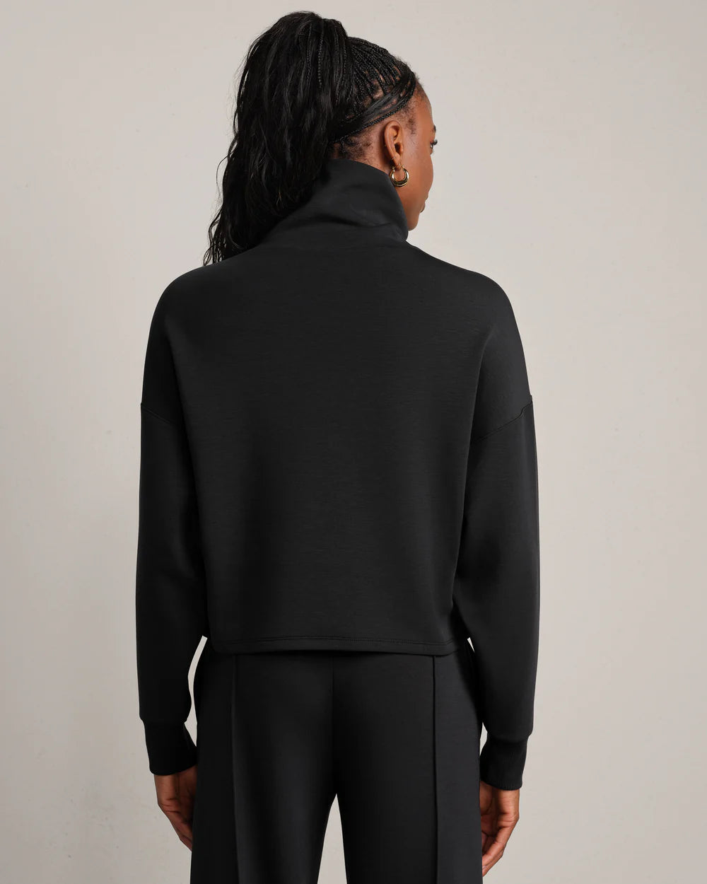 Rhone Apparel Dreamglow Mock Neck - Pure Black Heather