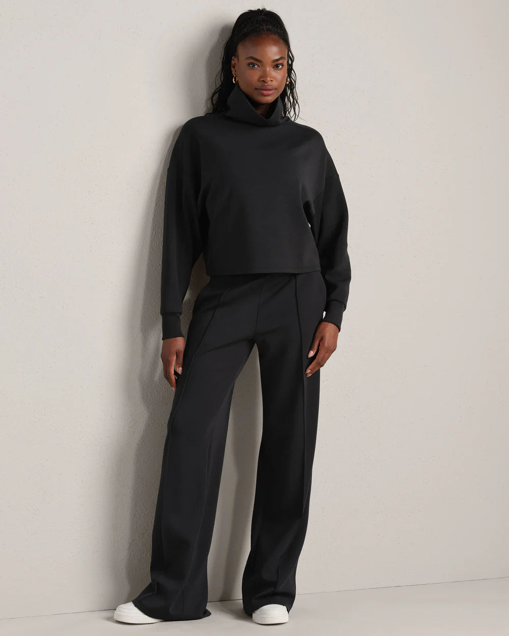 Rhone Apparel Dreamglow Mock Neck - Pure Black Heather