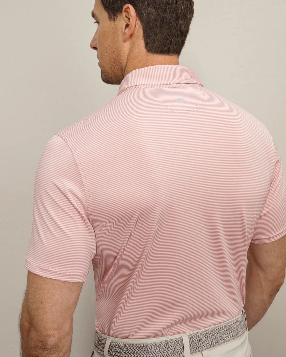 Rhone Apparel Drive Time Polo - Pink Calcite/ French Rose