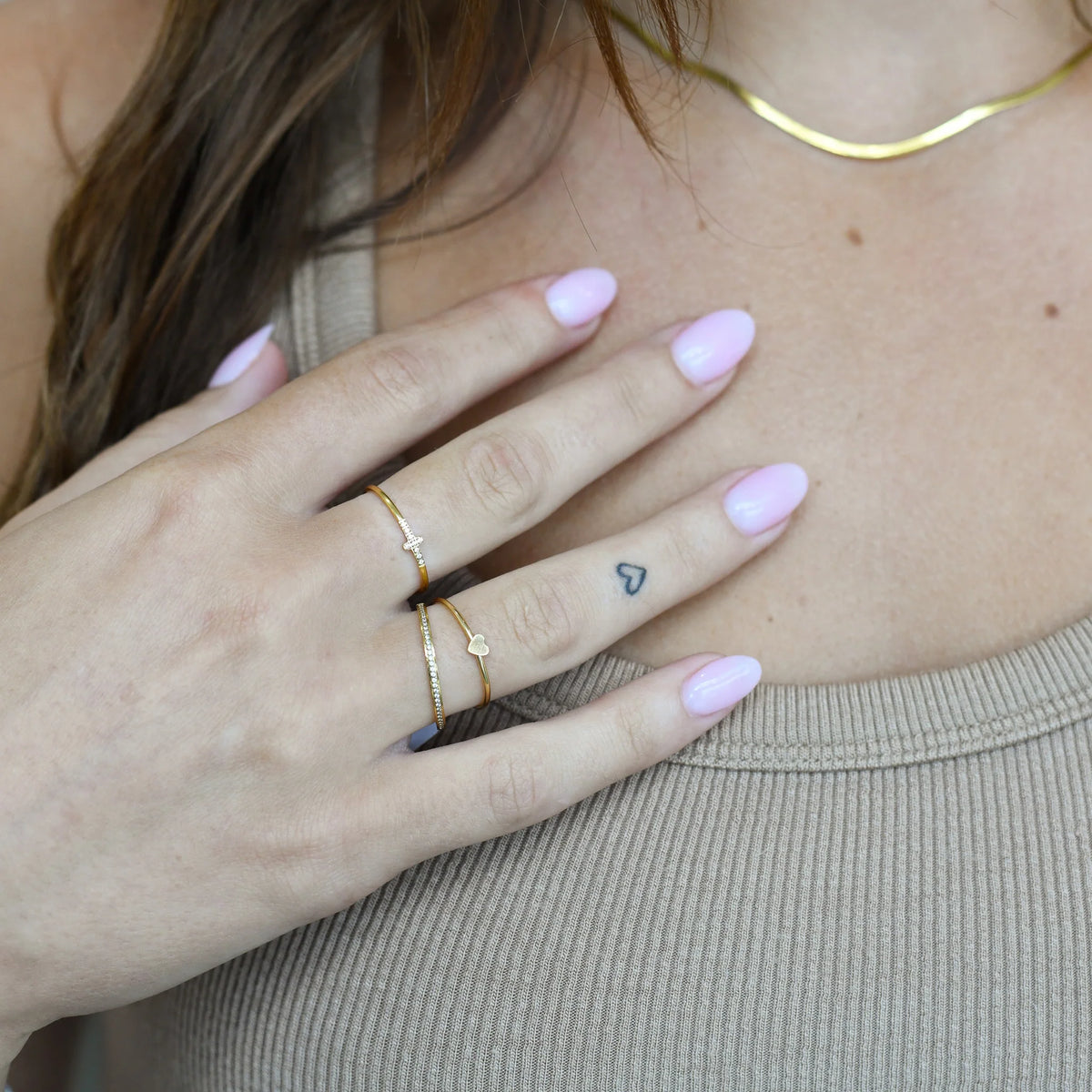 Nikki Smith Heart Gold Filled Stackable Ring