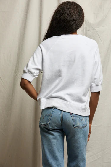 Perfect White Tee Effie French Terry Raglan Sweatshirt - White