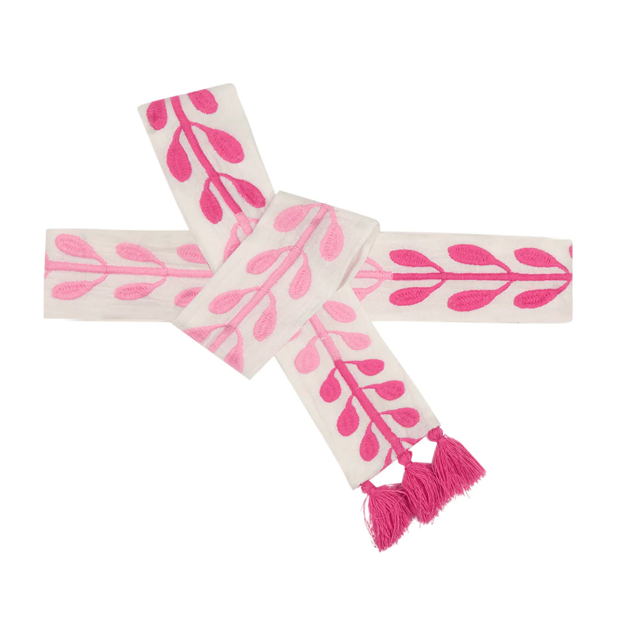 Mer St. Barth Embroidery Belt - Petal Pink