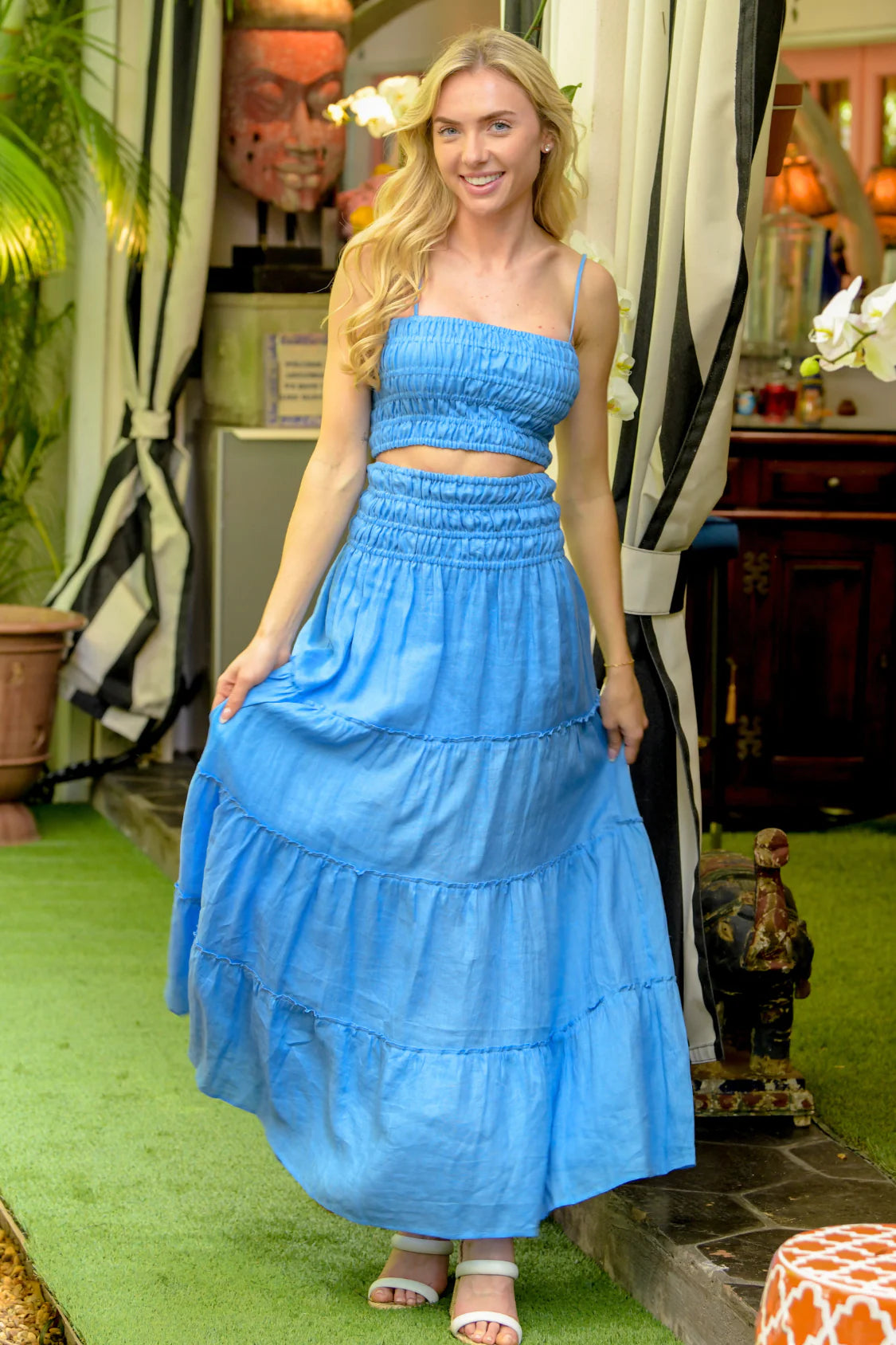 walker & wade Rio Set Top - Light Blue