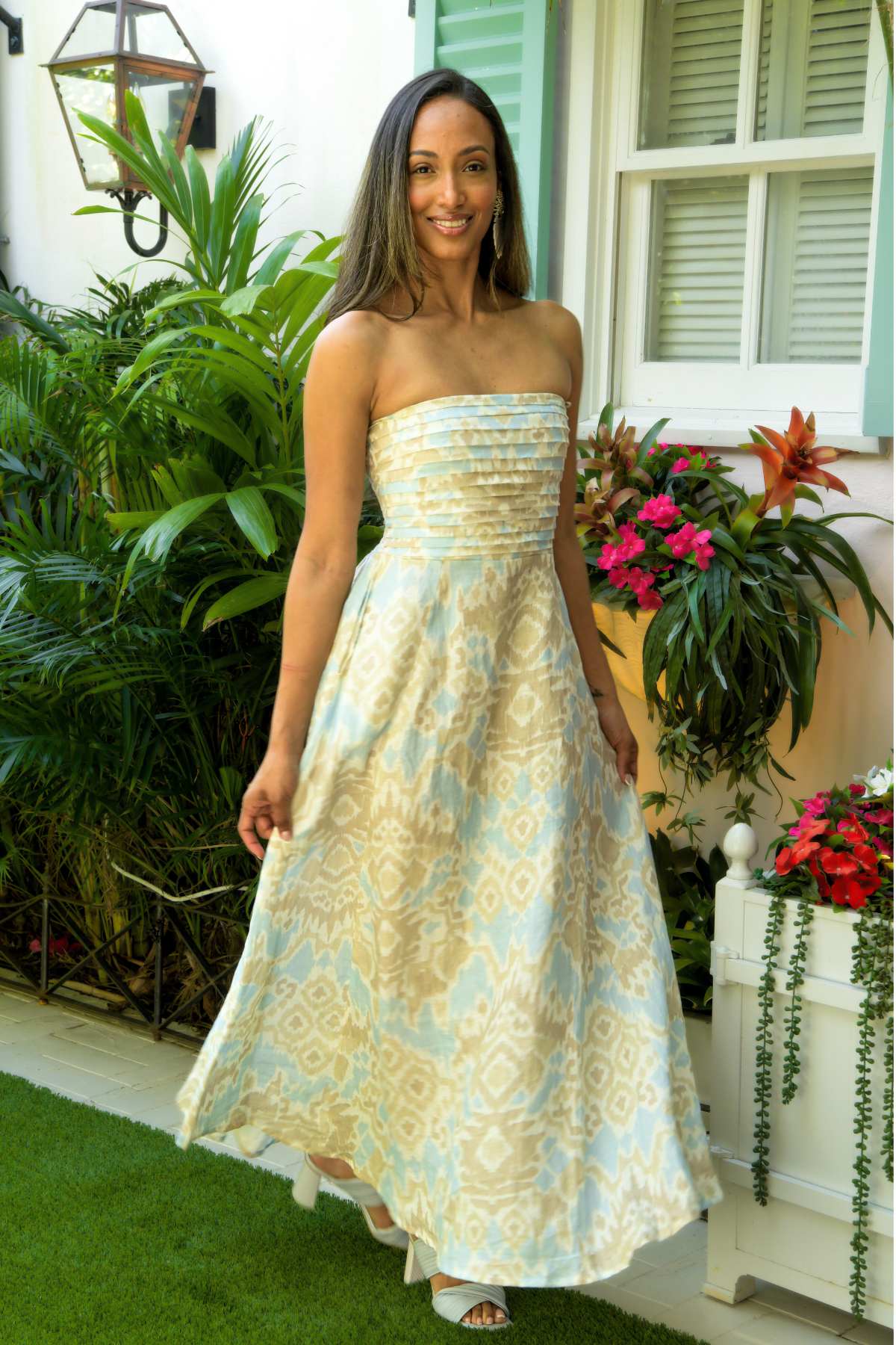 Walker & Wade Santa Barbara Dress - Sand and Sea Ikat