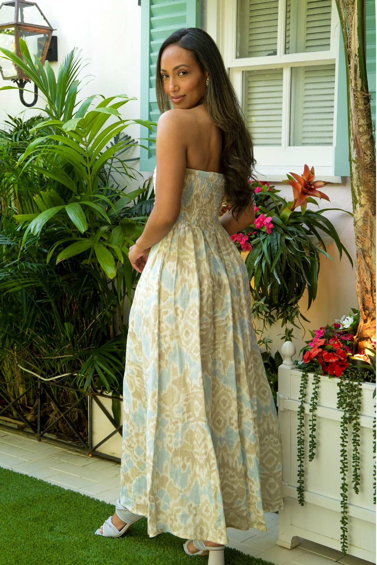 Walker & Wade Santa Barbara Dress - Sand and Sea Ikat