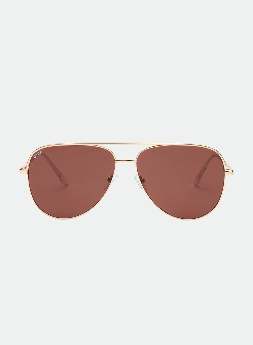 Otra Eyewear Era Sunglasses - Gold / Smokey Brown