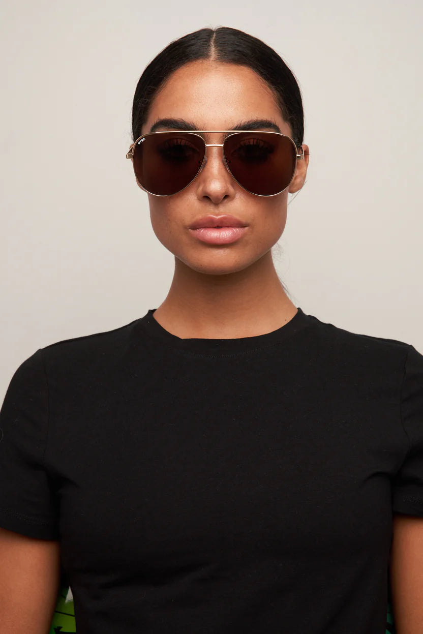 Otra Eyewear Era Sunglasses - Gold / Smokey Brown