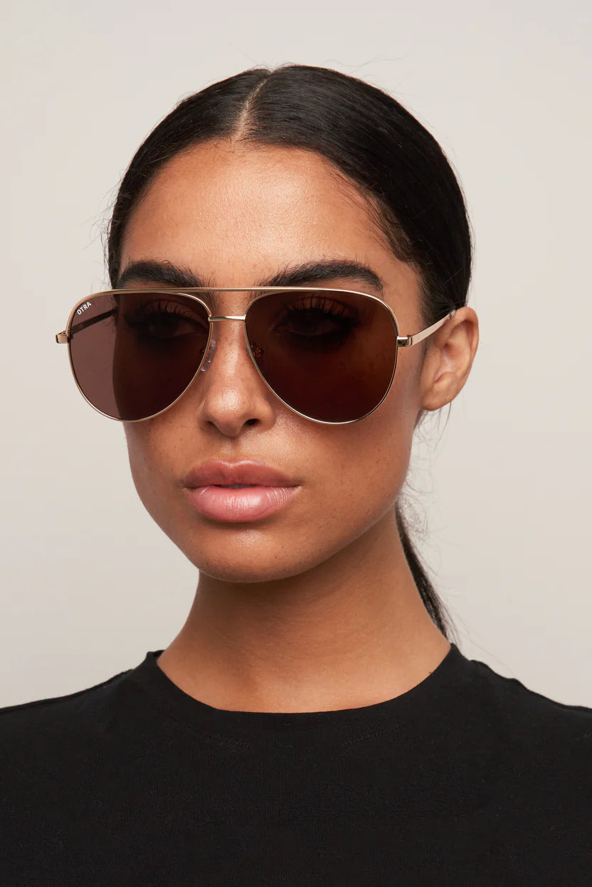Otra Eyewear Era Sunglasses - Gold / Smokey Brown