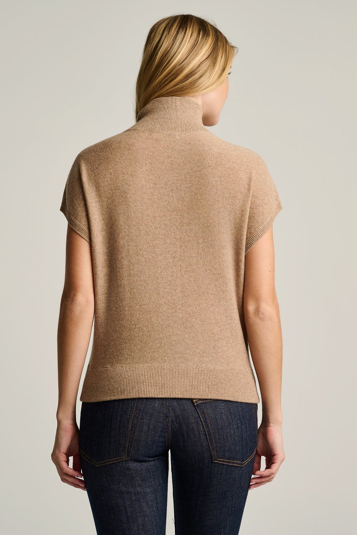 Lisa Todd Pure Cashmere Zip- Biscuit