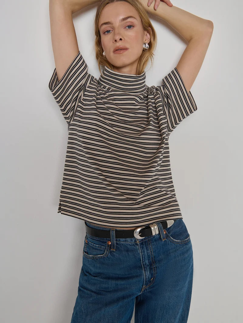 Nation Ltd. Fable Turtleneck- Vintage Yarn Dye Stripe