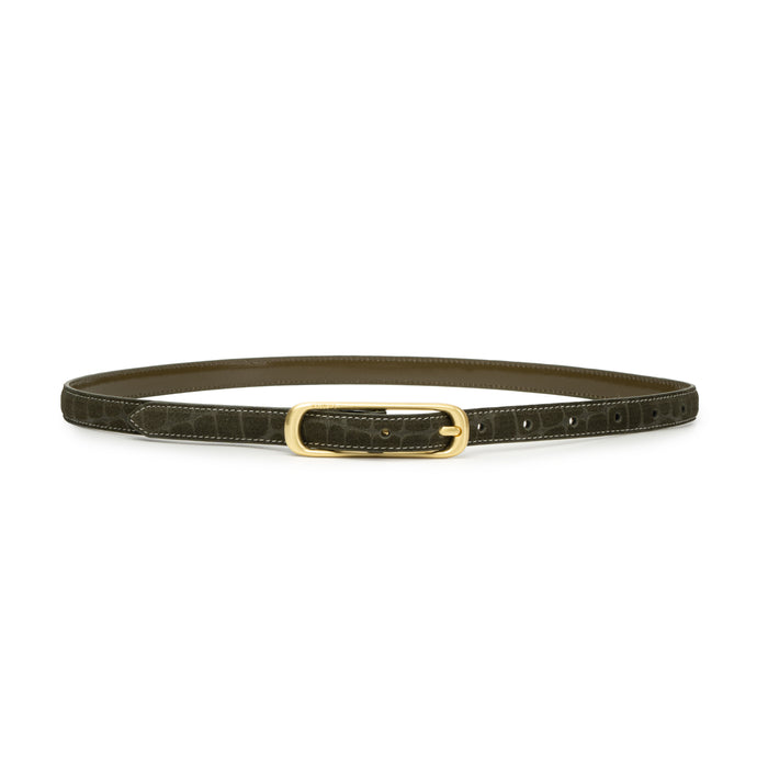 Sancia The Aya Belt- Olive Croc.