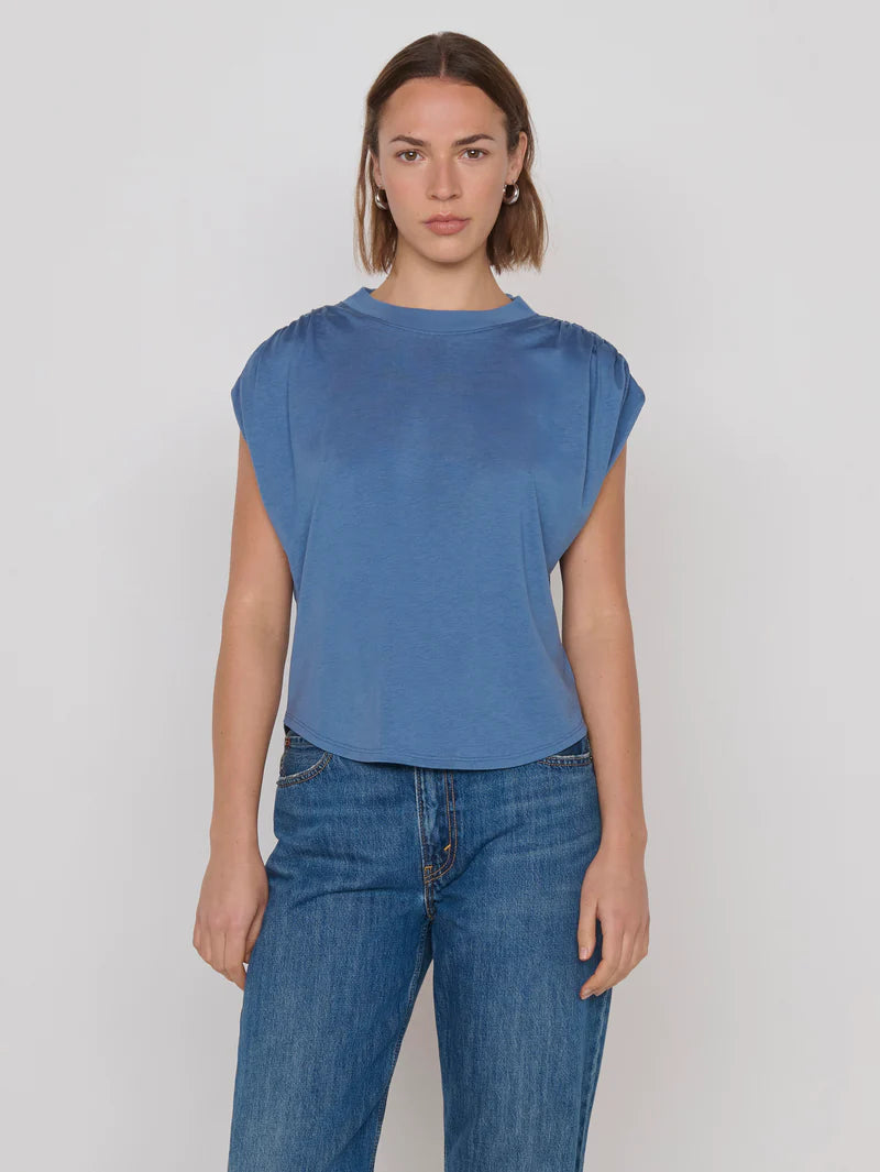Nation Ltd Frankie Muscle Tee - Bella Blue