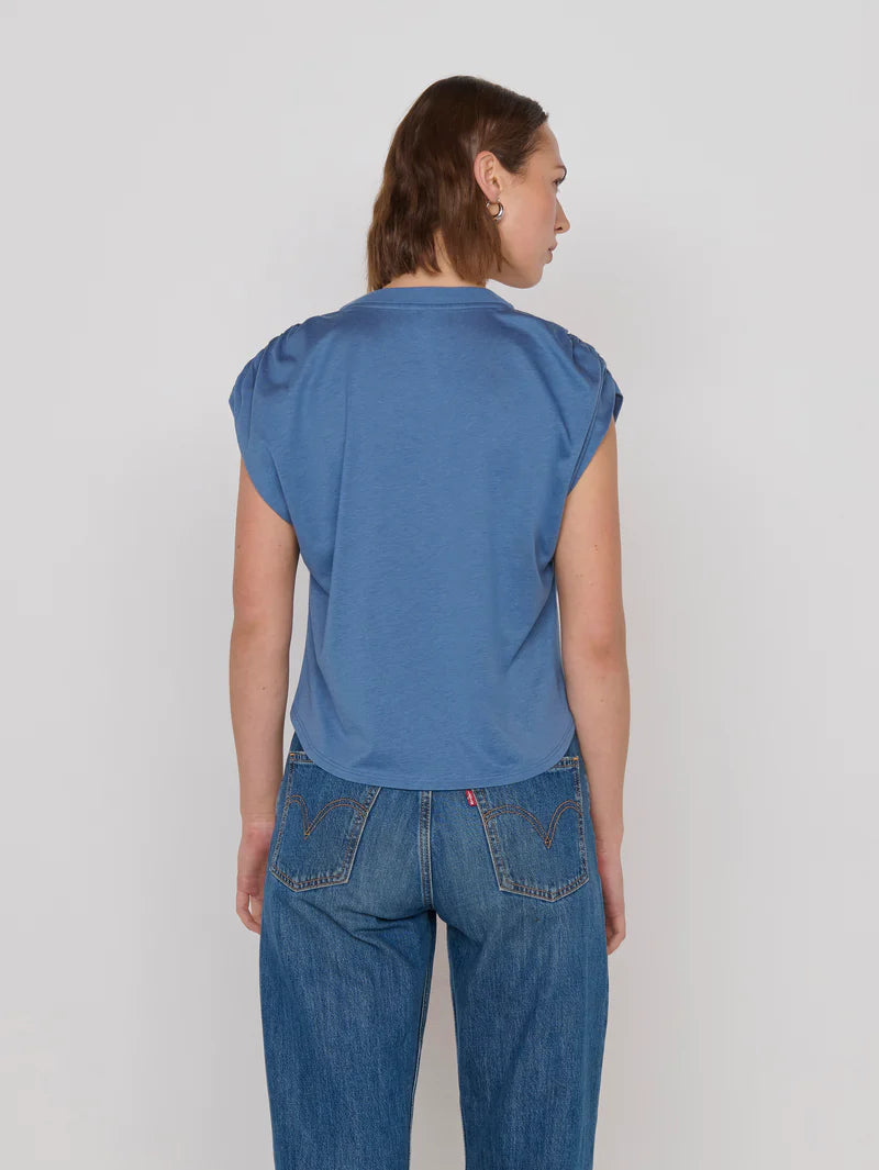 Nation Ltd Frankie Muscle Tee - Bella Blue