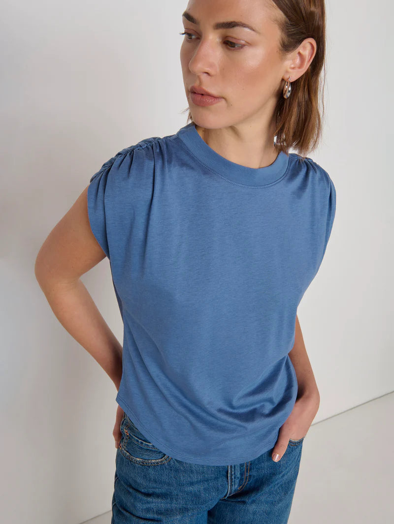 Nation Ltd Frankie Muscle Tee - Bella Blue