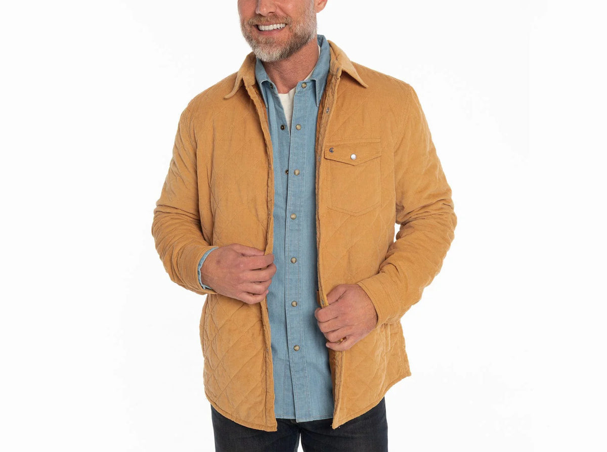 Criquet Corduroy Quilted Shacket- Camel