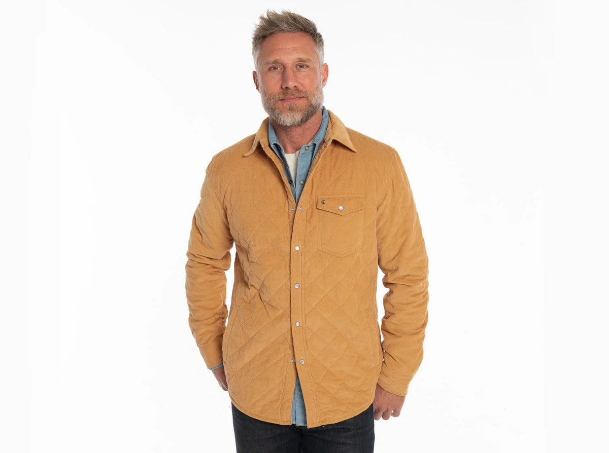 Criquet Corduroy Quilted Shacket- Camel