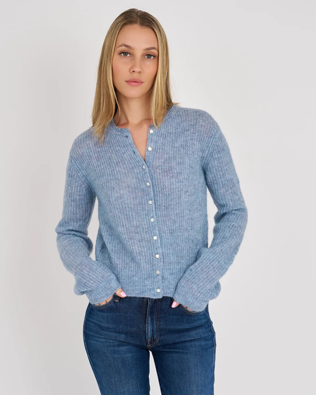 Archer Cashmere Liv Mohair Stitchy Mohair- Denim