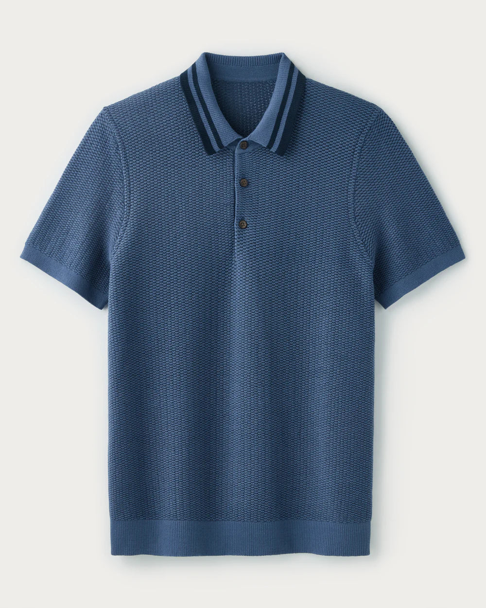 Rhone Fine Knit Sweater Polo- Vintage Indigo