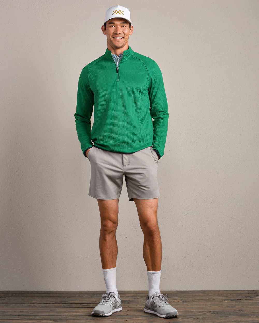 Rhone Apparel Founders Golf 1/4 Zip - Fern Green