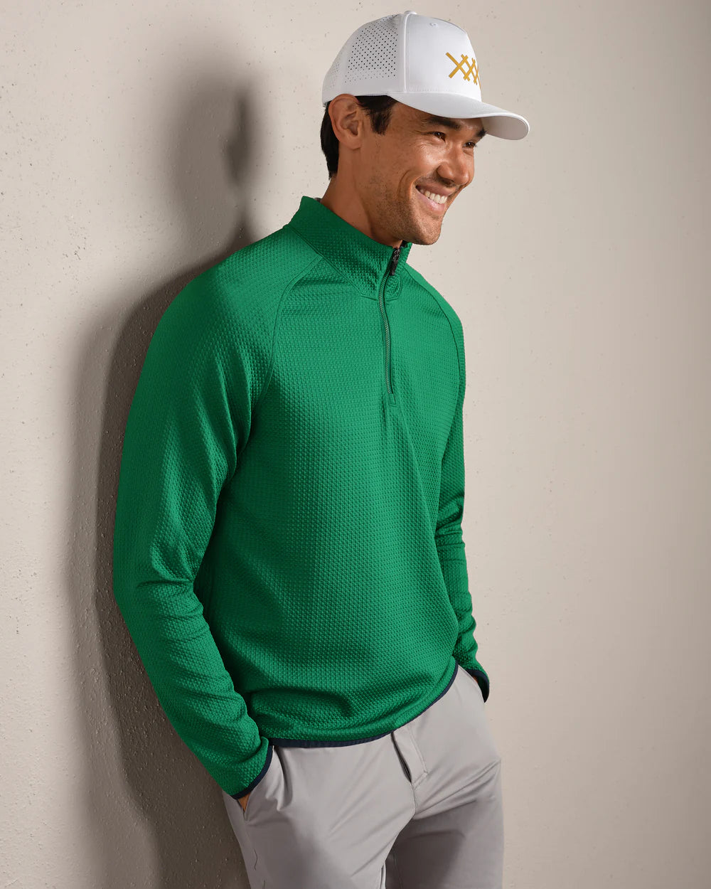 Rhone Apparel Founders Golf 1/4 Zip - Fern Green