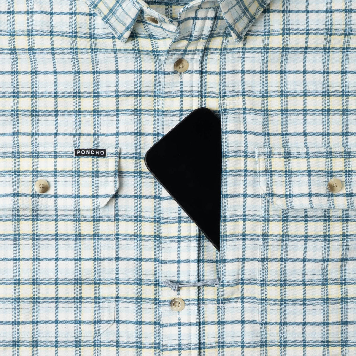 PONCHO Flannel  Long Sleeve Shirt - The Bar Harbor